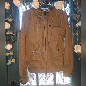 Modcloth Leipzig hoodie L in Olive Green